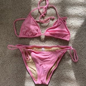 Victoria’s Secret strappy bikini, size small, pink